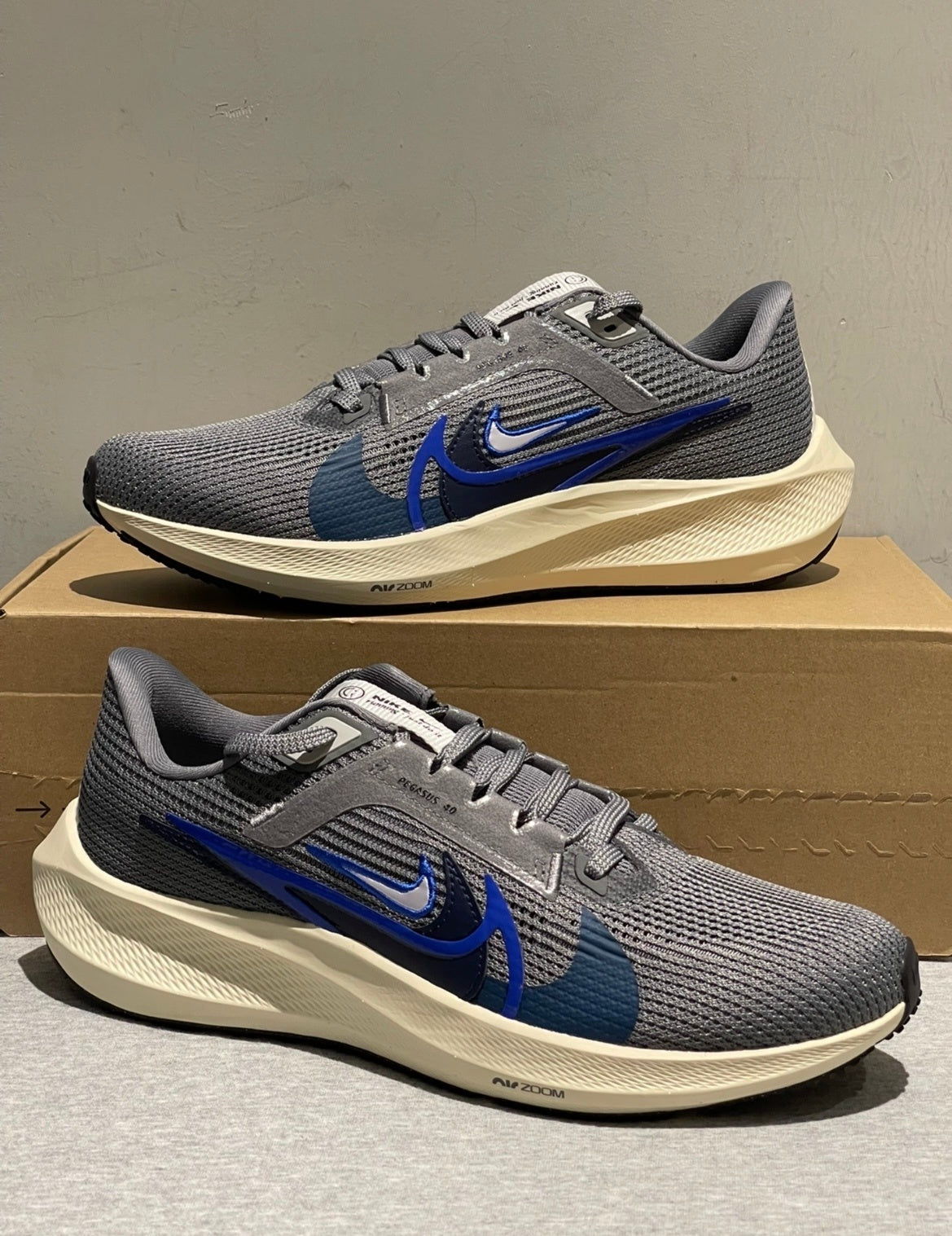 Nike Air Zoom Pegasus 40 PRM Running Shoes in Gray FB7179-002 - product image from the listing.