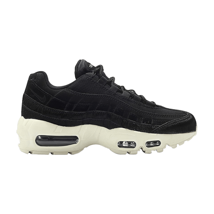 Women's Nike Air Max 95 Embossed Fur Black - product image from the listing.