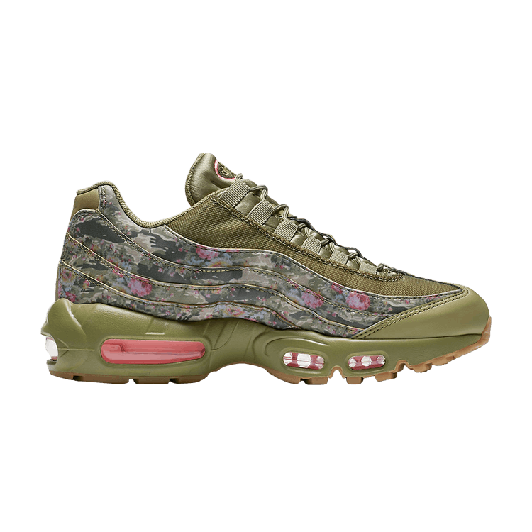 Women's Nike Air Max 95 Floral Neutral Olive - product image from the listing.