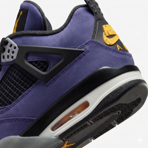 "Lakers" Air Jordan 4 - product photo shown in the listing for this item.