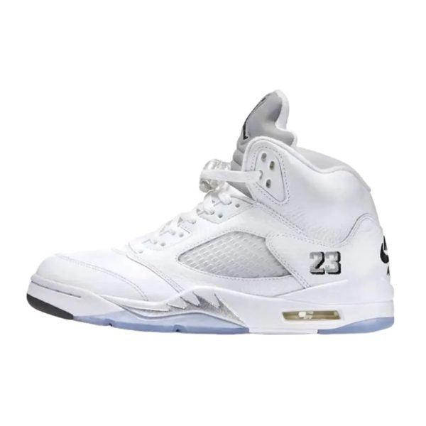 "White Metallic (2026)" Air Jordan 5 - product image from the listing.