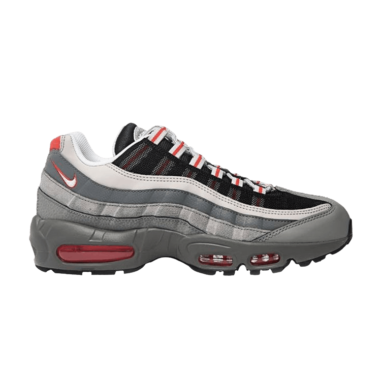 Nike Air Max 95 Essential Particle Grey Track in Red - product image from the listing.