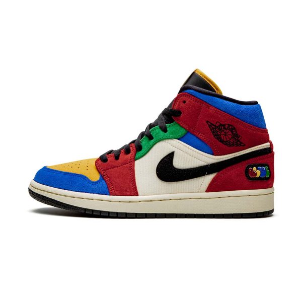 "Blue The Great - Fearless" Air Jordan 1 Mid - product image from the listing.
