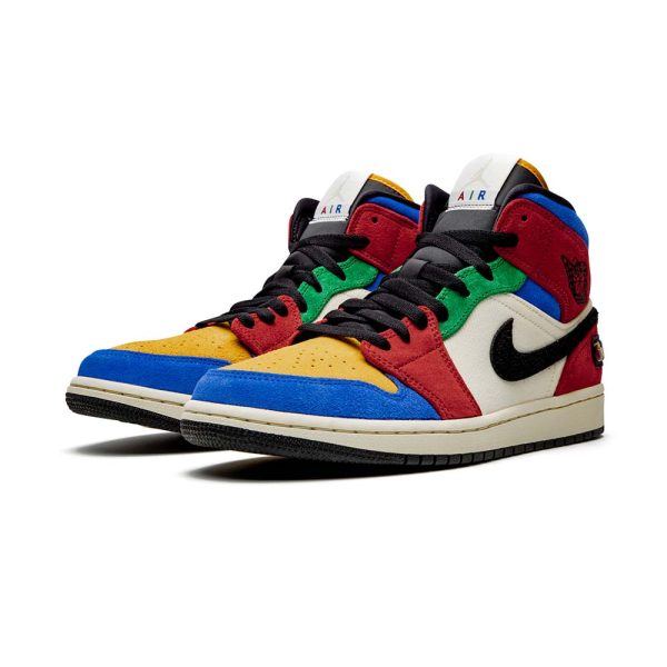 "Blue The Great - Fearless" Air Jordan 1 Mid - product image from the listing.