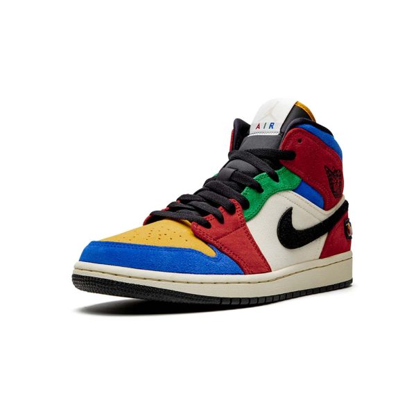 "Blue The Great - Fearless" Air Jordan 1 Mid - product image from the listing.
