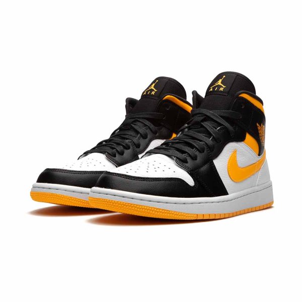 Women's Jordan Air Jordan 1 Mid SE "Orange Black" - product image from the listing.