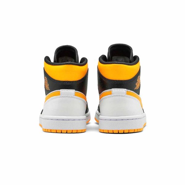 Women's Jordan Air Jordan 1 Mid SE "Orange Black" - product image from the listing.