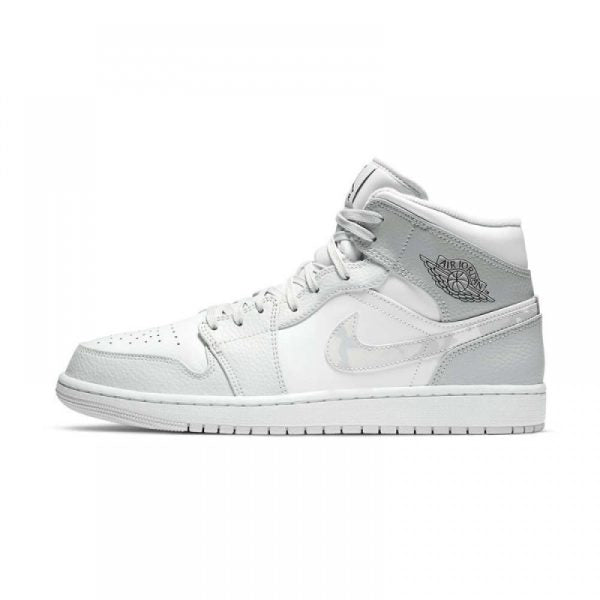 "SWOOSH LOGO - GREY CAMO" AIR JORDAN 1 MID - product image from the listing.