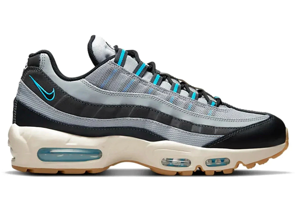 Nike Air Max 95 Light Smoke Gray Chlorin in Blue - product image from the listing.