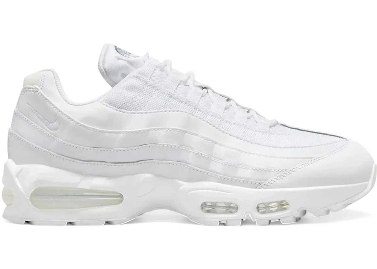Nike Air Max 95 OG Big Bubble Triple in White - product image from the listing.