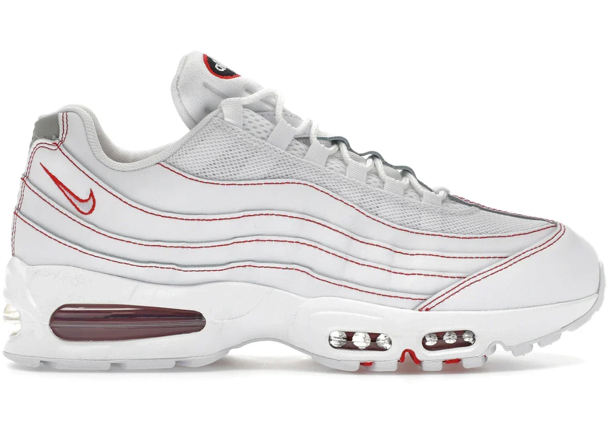Nike Air Max 95 OG Big Bubble in White University Red - product image from the listing.