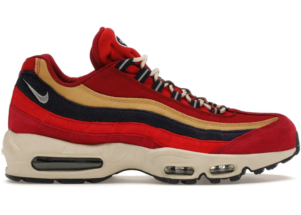 Nike Air Max 95 Red Crush Wheat in Gold - product image from the listing.