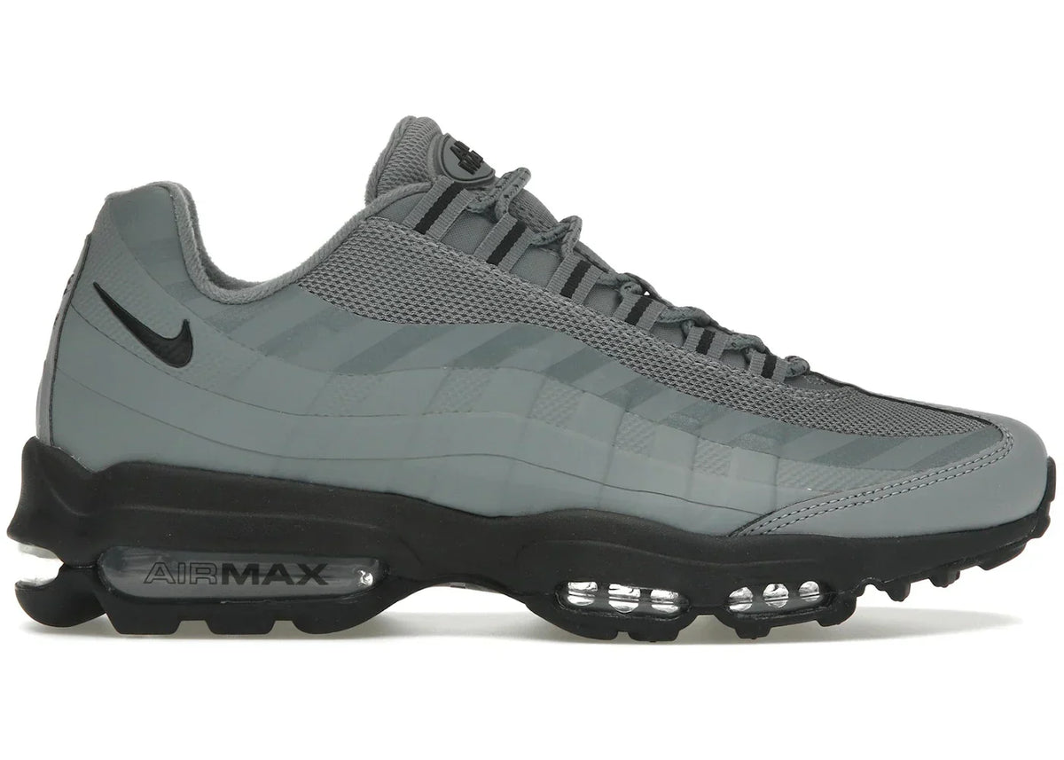 Nike Air Max 95 Ultra Caution Strip Black Chrome in Grey - product image from the listing.