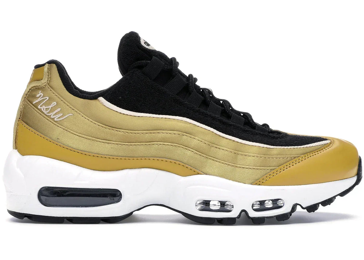 Women's Nike Air Max 95 Wheat Gold Black - product image from the listing.