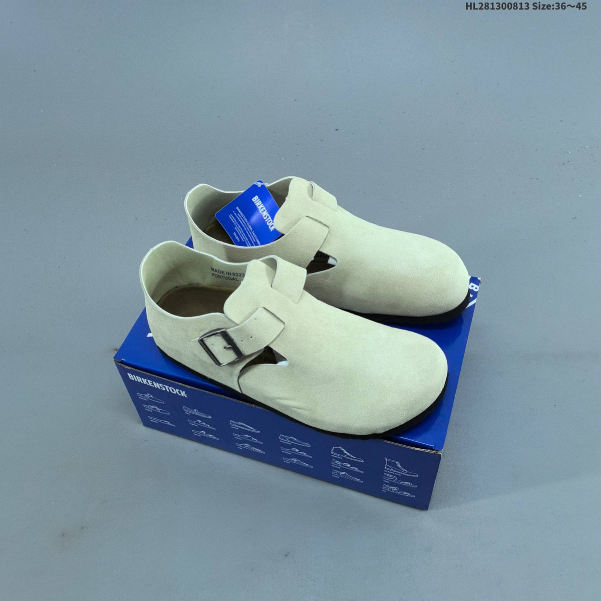 Cream Suede Birkenstock Boston Shearling Clog - product image from the listing.