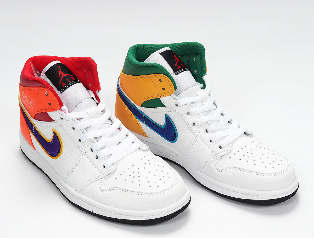 Rainbow Sneakers, Style - Jordan 1 Retro High OG 554725-128 - product image from the listing.