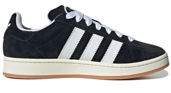 "Black / White / Gum" adidas Campus 00s (HQ8708) - product image from the listing.
