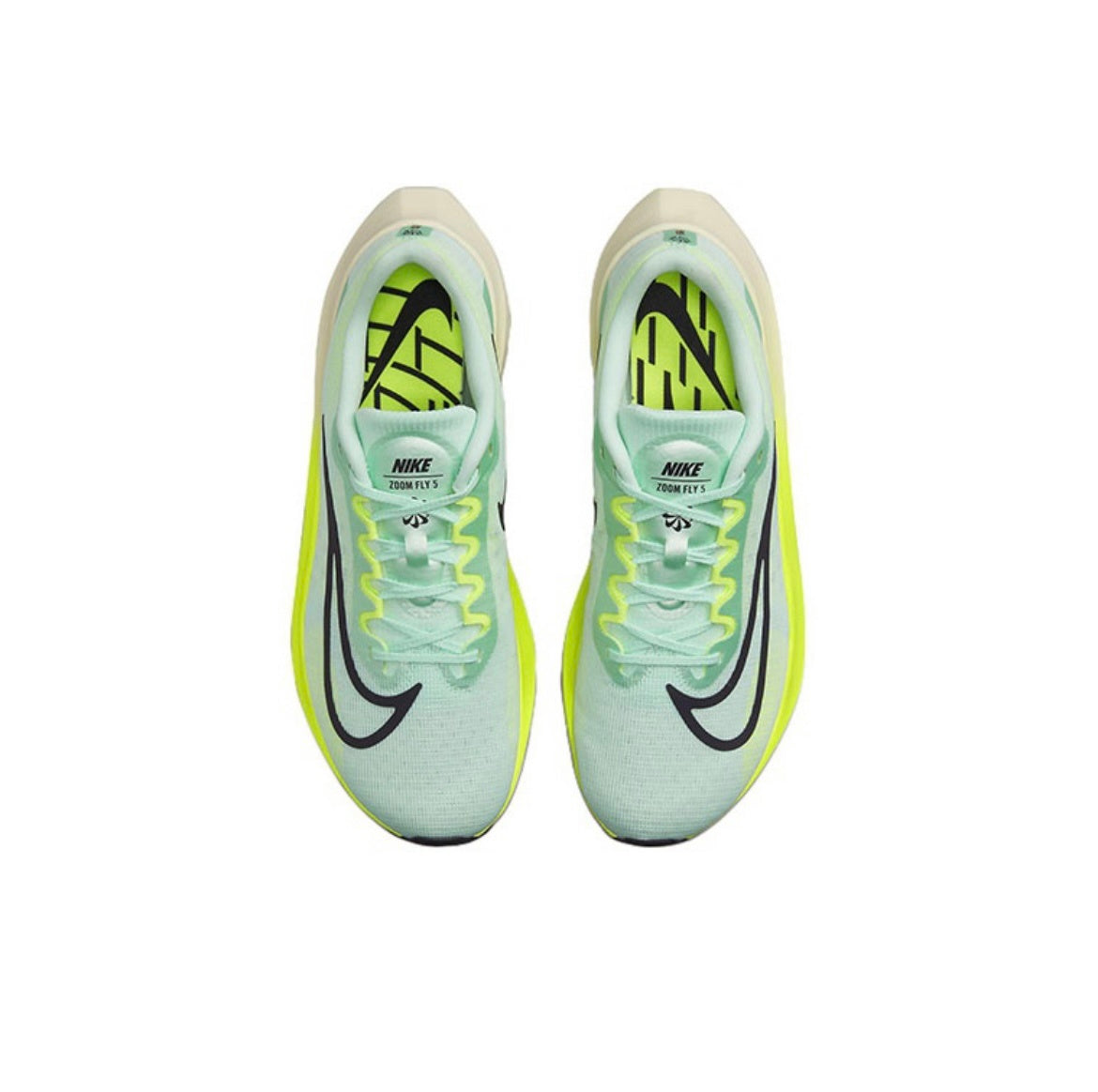 Nike Zoom Fly 5 Shoes for Running, Mint Green and Volt, DM8968-300 - product image from the listing.