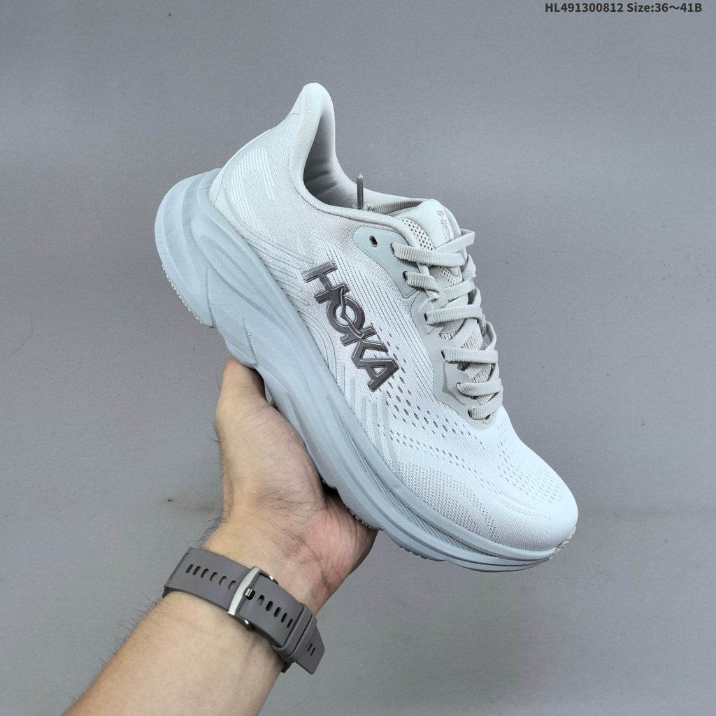 HOKA Clifton 11 Running Shoes in White - product image from the listing.