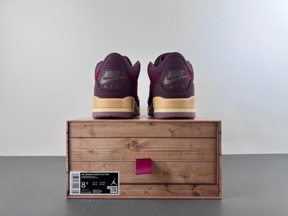 "BIN 23" Air Jordan 3 Burgundy - Global Limited 2,300 Pairs - product image from the listing.