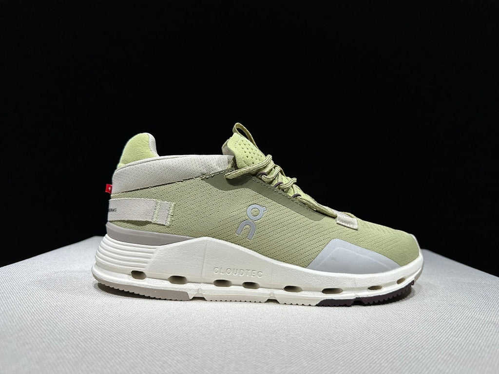 Green and White On Cloudnova 2 Sneakers - product image from the listing.
