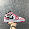 Air Jordan 1 Mid Sneakers in Pink 852542-801 - product image from the listing.
