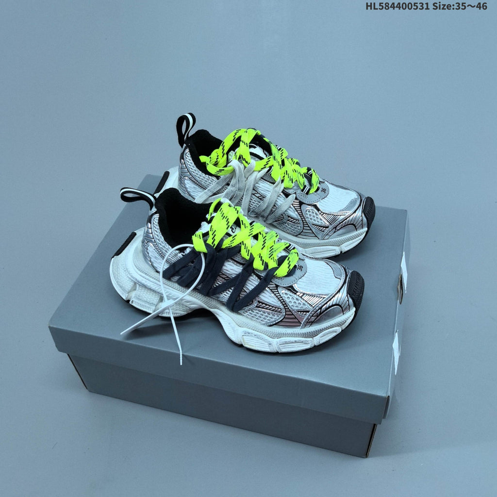 Silver and Grey Balenciaga 3XL Low-Top Sneakers - product image from the listing.