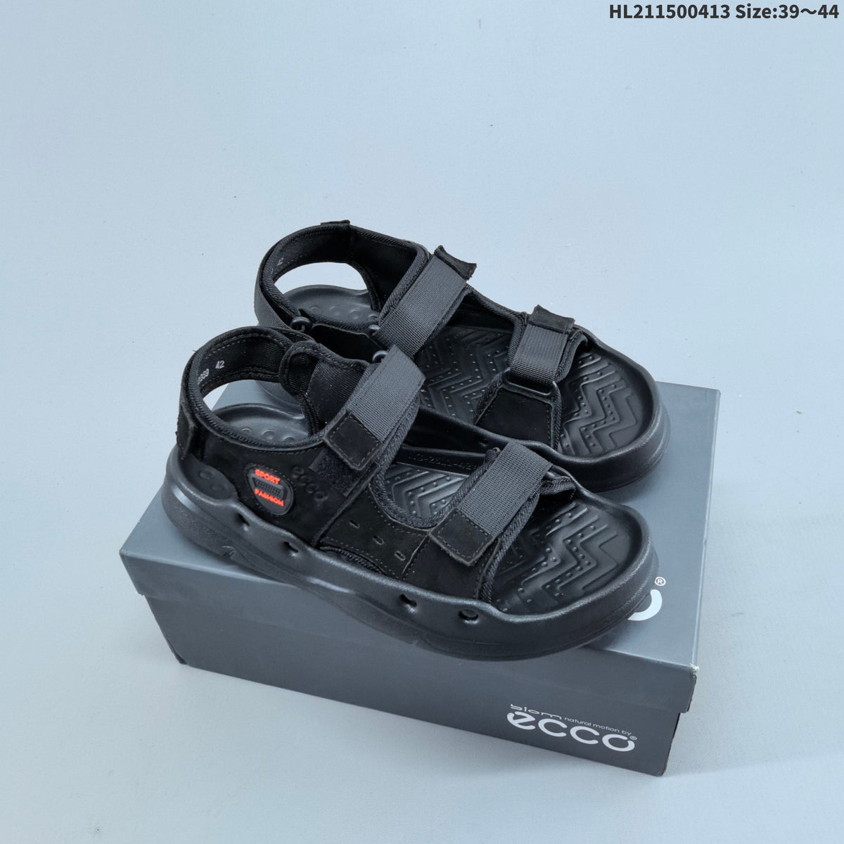 Outdoor Casual Sandals with Adjustable Hook-and-Loop Straps by ECCO - product image from the listing.
