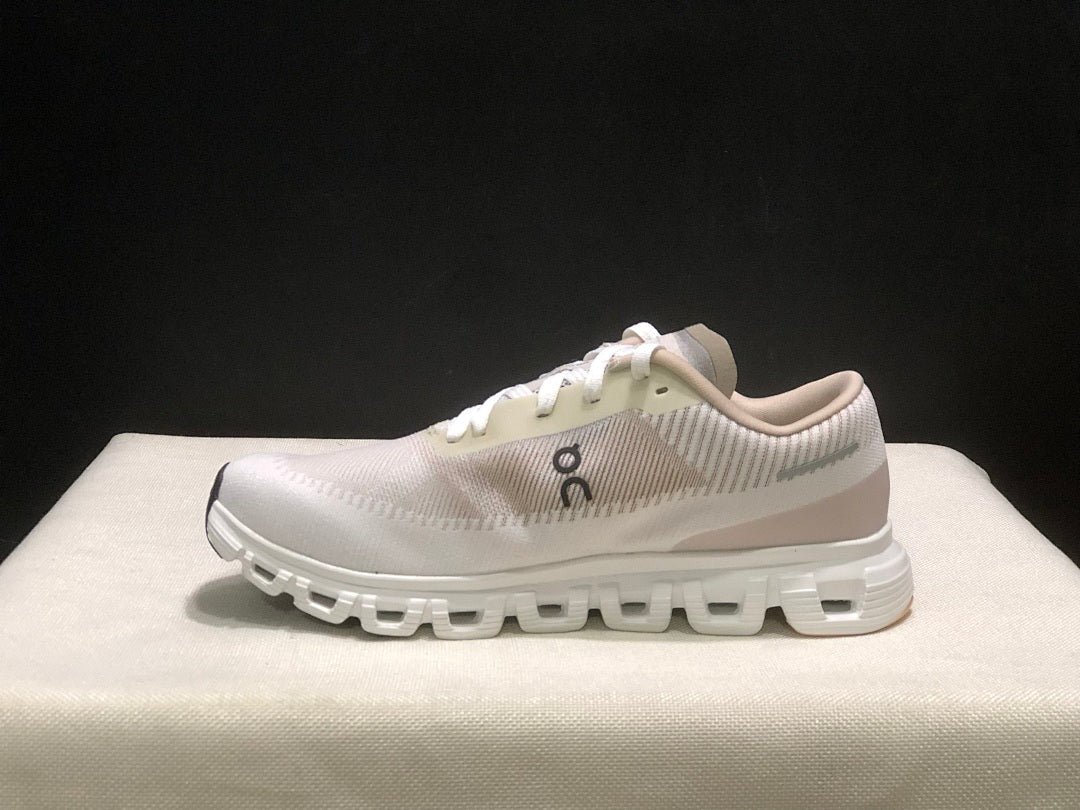 White and Beige On Cloud 6 Push Sneakers - product image from the listing.