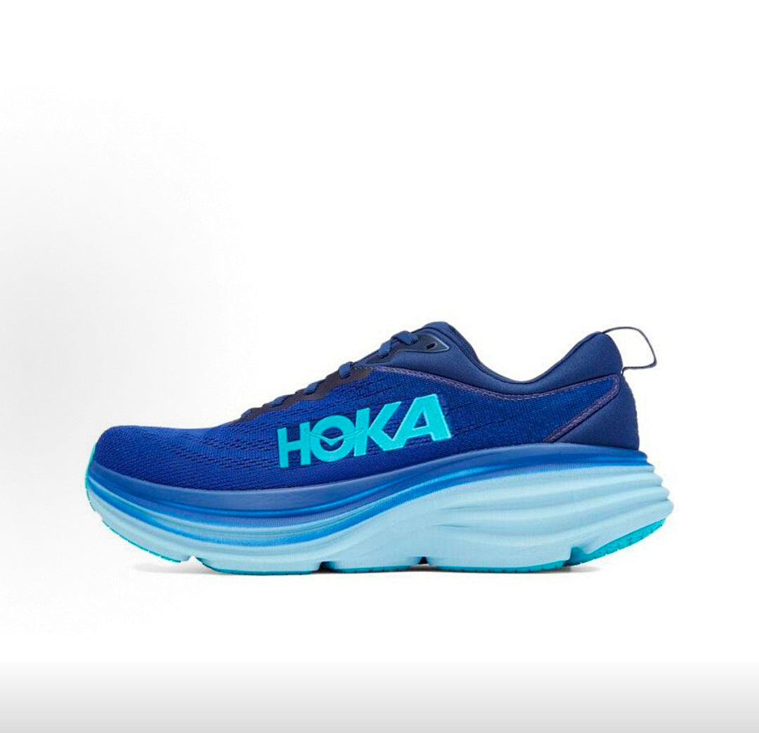 HOKA Bondi 8 Running Shoes in Blue - product image from the listing.