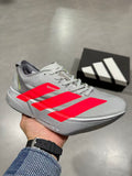 adidas Adizero Prime X 2.0 STRUNG Running Shoes in Grey Red - product image from the listing.