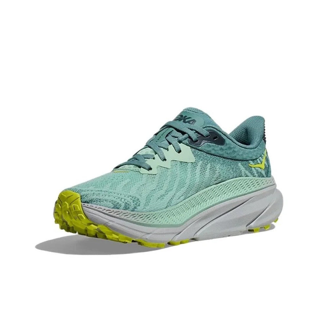 Teal HOKA Challenger 7 Trail Running Shoes - product image from the listing.