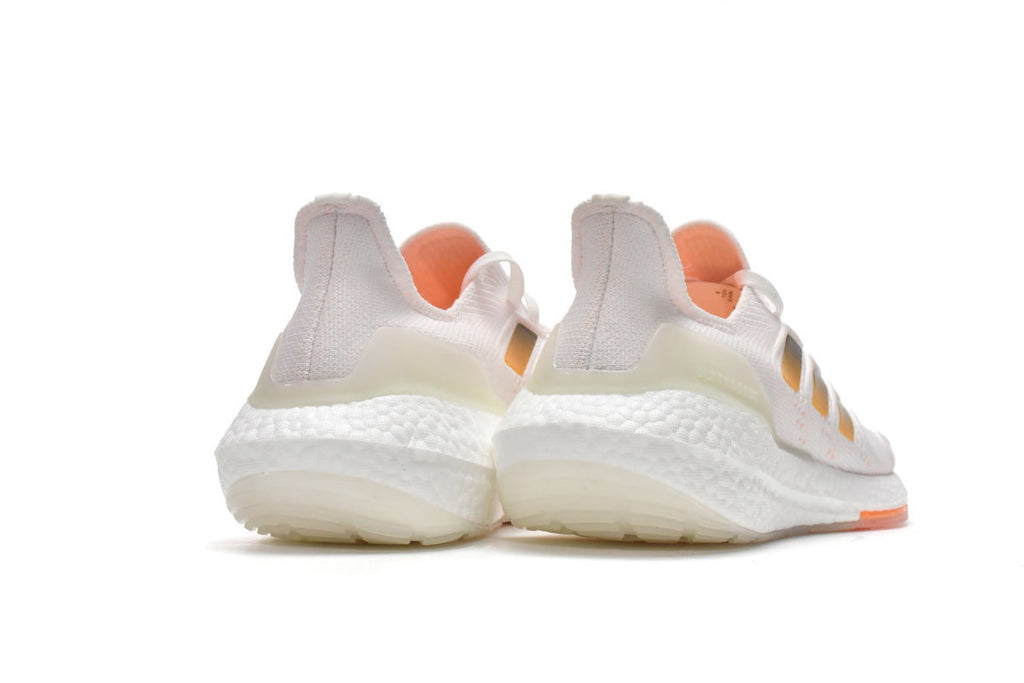 adidas Ultra Boost 2022 Heat.RDY White Flash Running Shoes in Orange GZ0129 - product image from the listing.