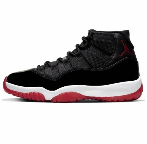 Air Jordan 11 Retro High Black Red Sneakers 378037-061 - product image from the listing.