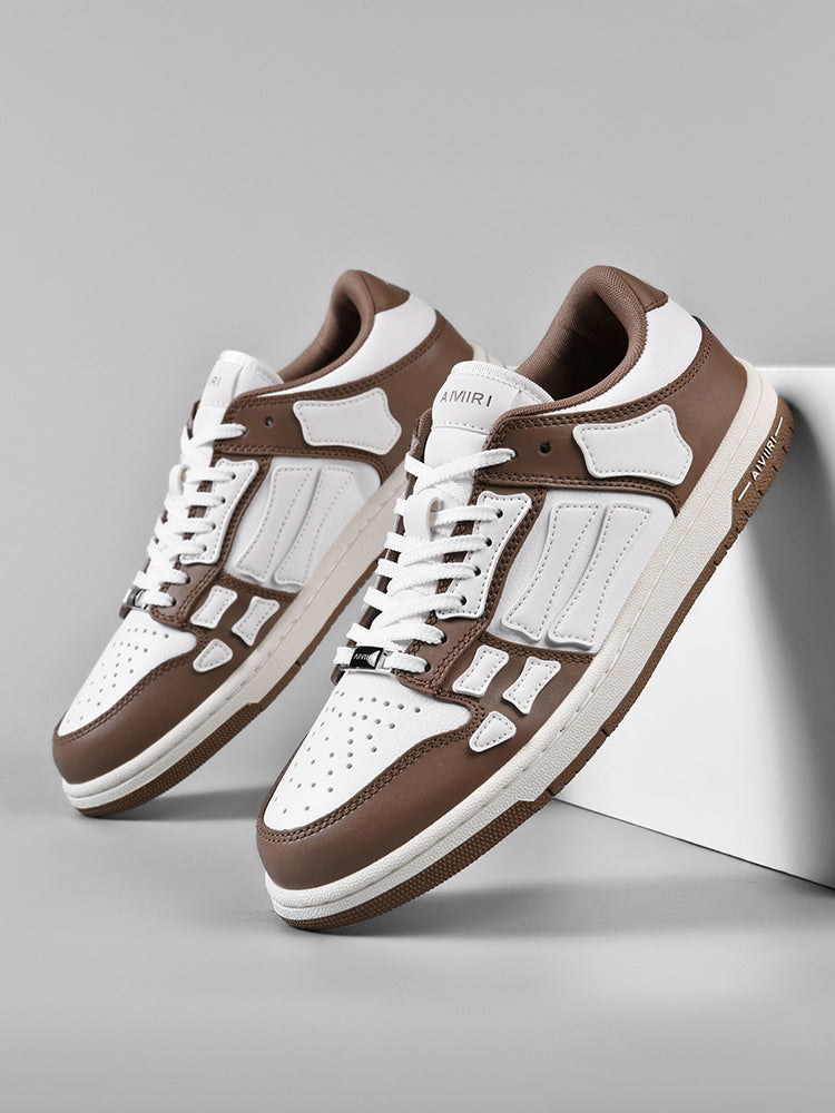 Brown and White AMIRI Low-Top Sneakers - product image from the listing.