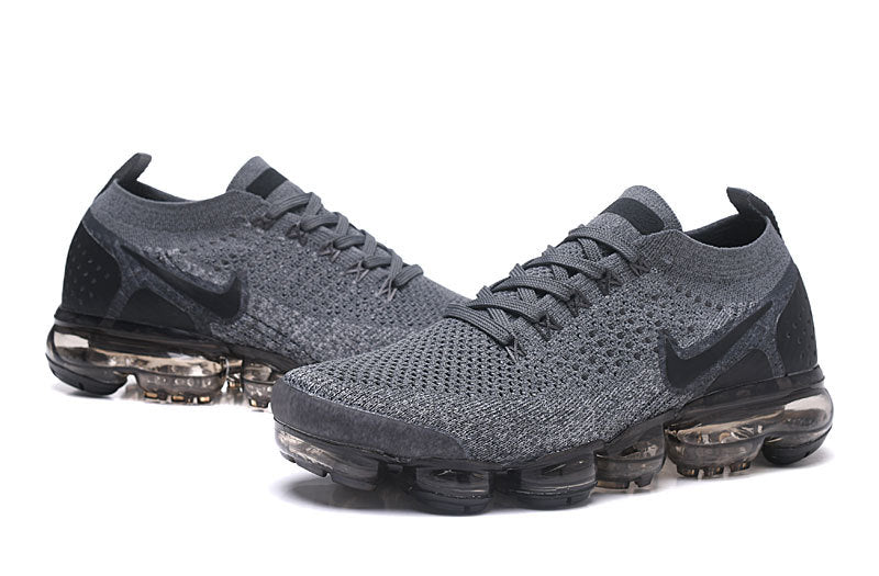 Nike Air VaporMax Flyknit 2 Sneakers in Grey Black 942842-030 - product image from the listing.