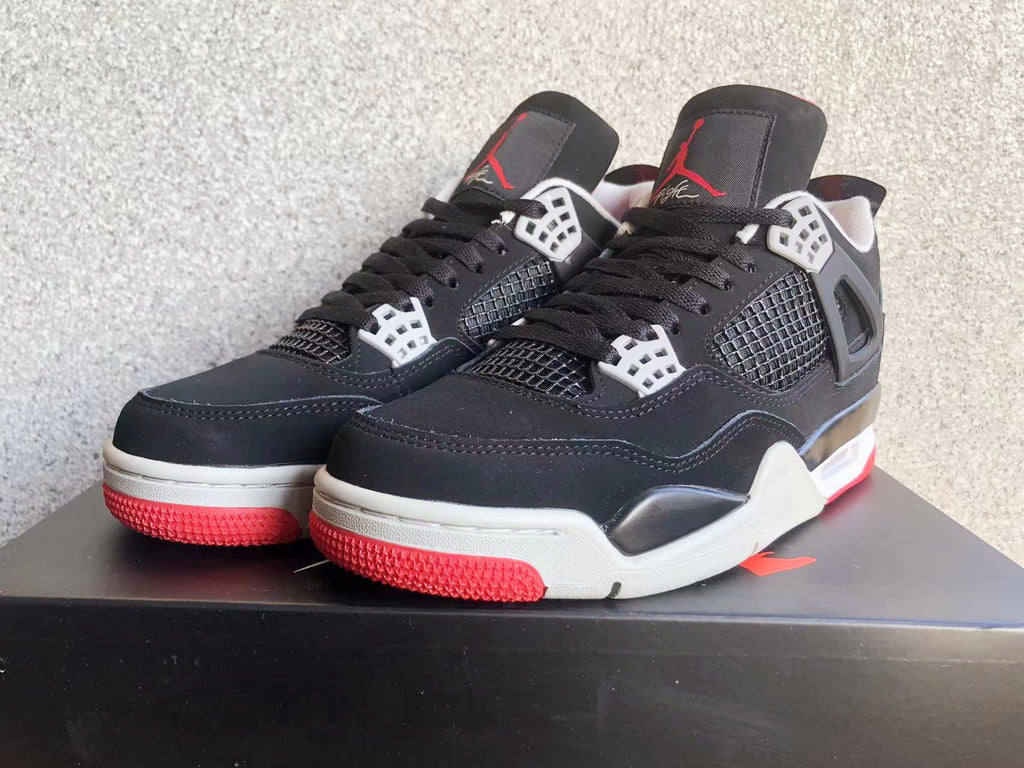 Jordan 4 High-Top Sneakers in Black Grey Red - product image from the listing.