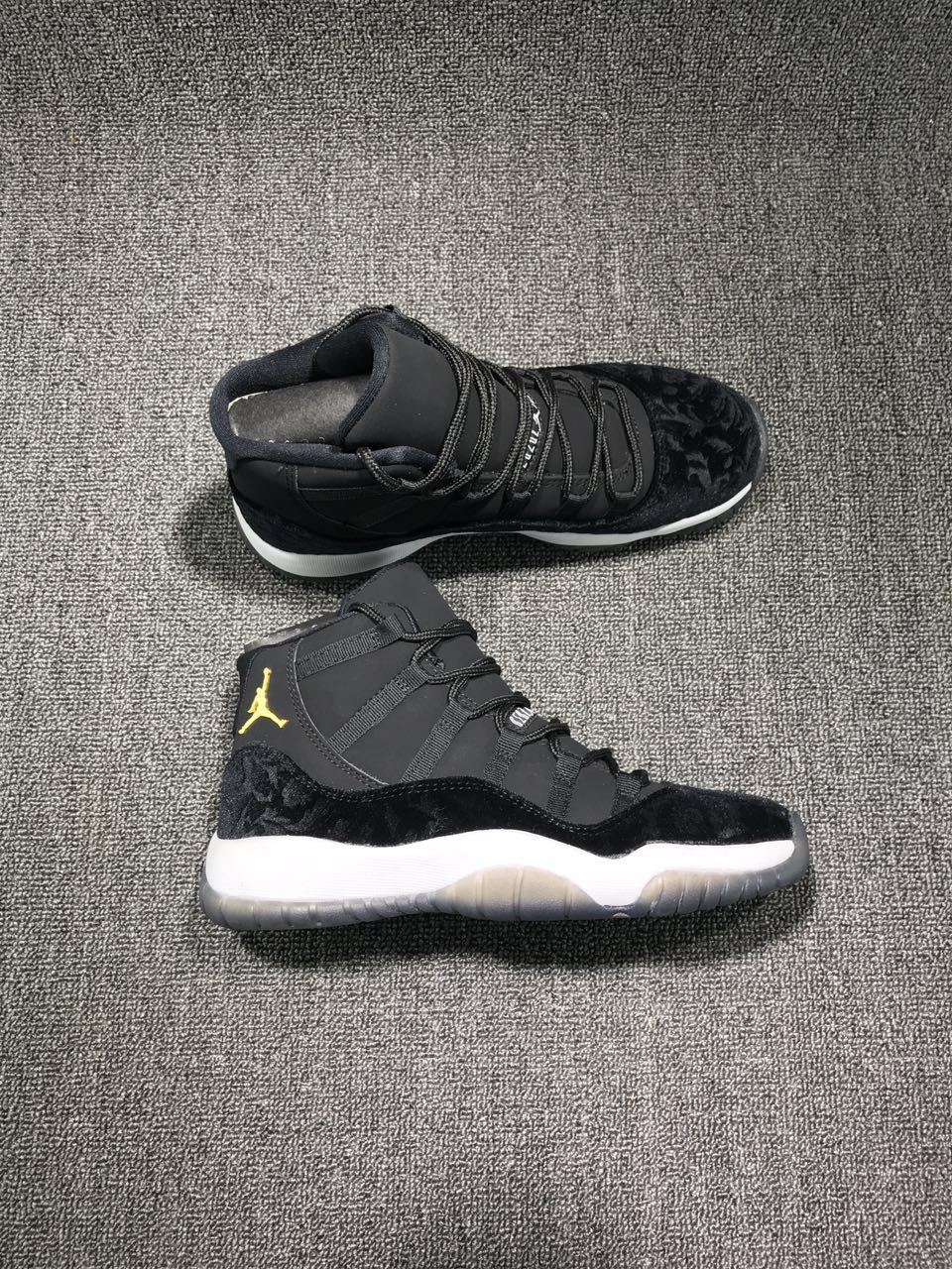 Jordan 11 Black Velvet High-Cut Sneakers - product image from the listing.
