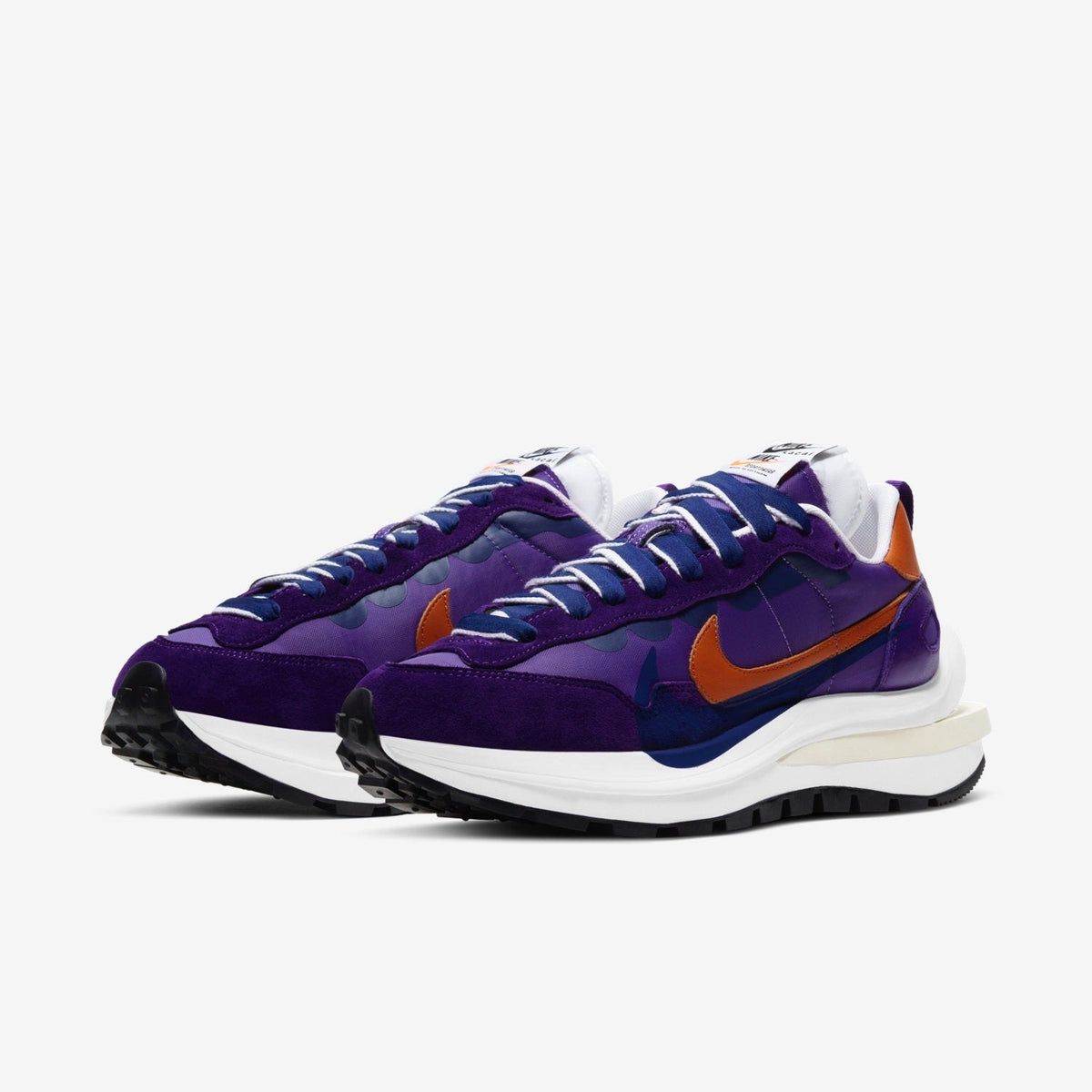 Nike x sacai VaporWaffle Sneakers in Purple DD1875-500 - product image from the listing.