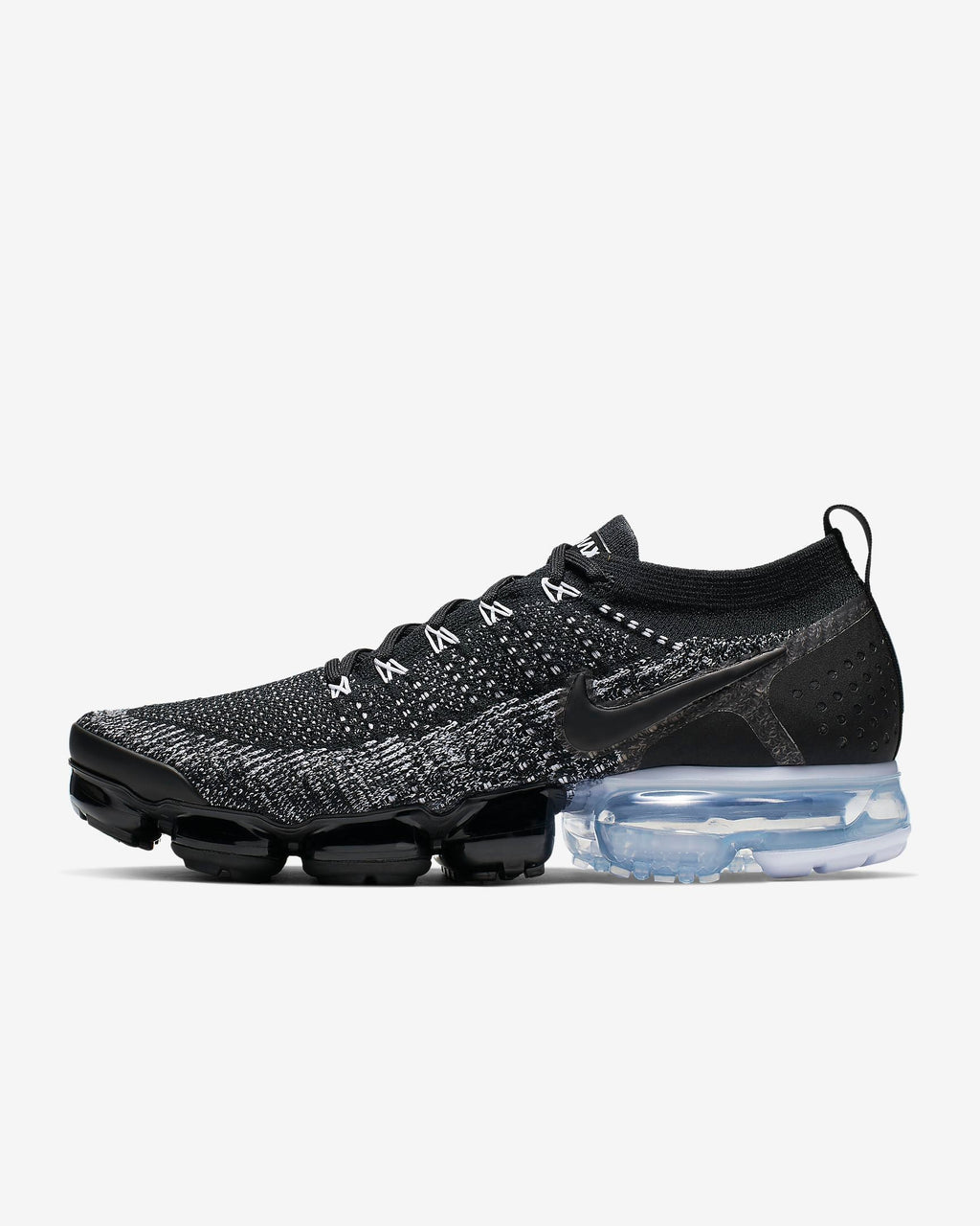 Nike Air VaporMax Flyknit 2 Sneakers in Black White 942842-016 - product image from the listing.