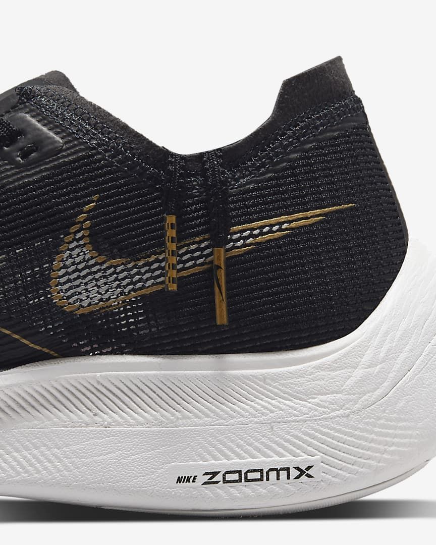 Nike ZoomX Vaporfly NEXT% 2 Running Shoes in Black Gold CU4111-001 - product image from the listing.