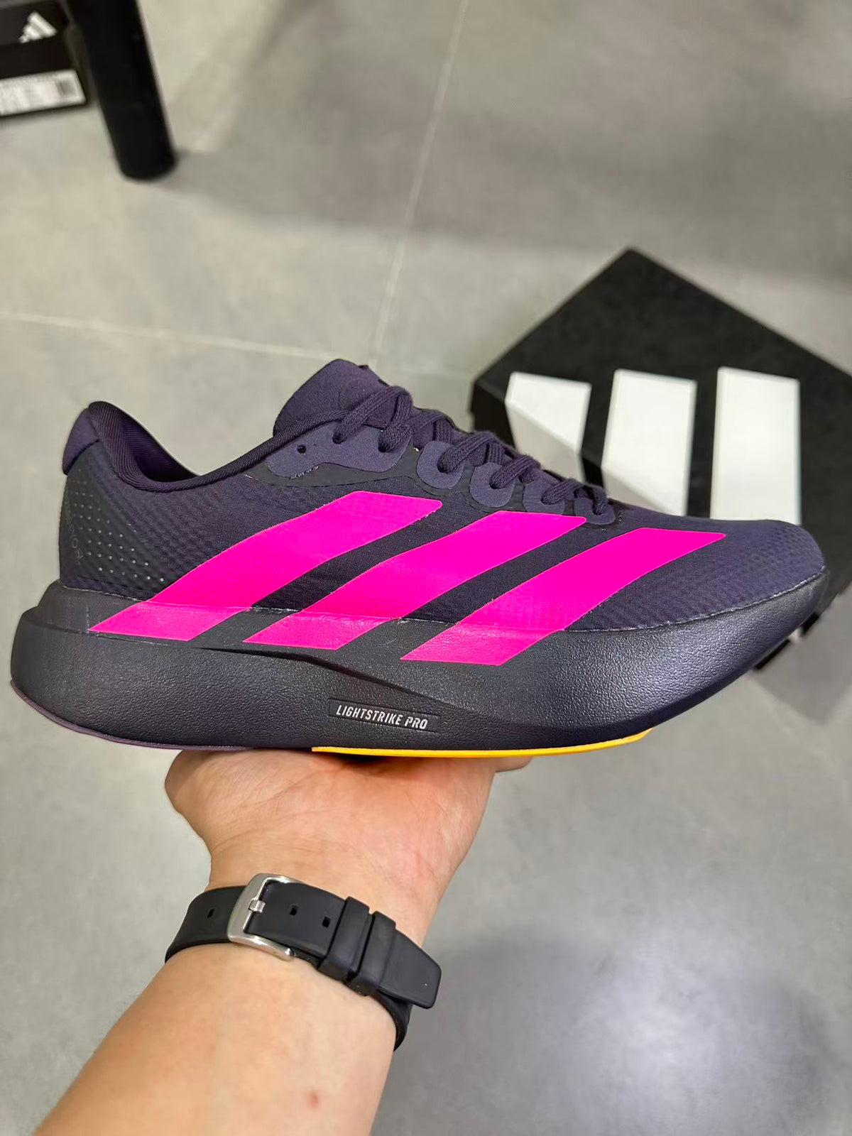 Adidas Lightstrike Pro Running Shoes in Purple Pink KI6931 - product image from the listing.