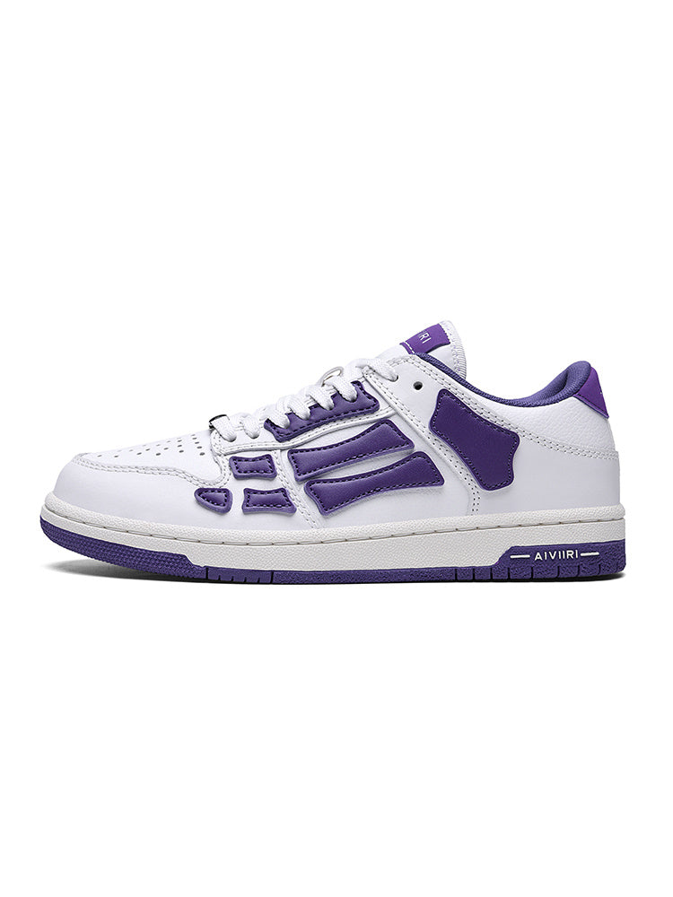 White and Purple AIMIRI Low-Top Sneakers - product image from the listing.