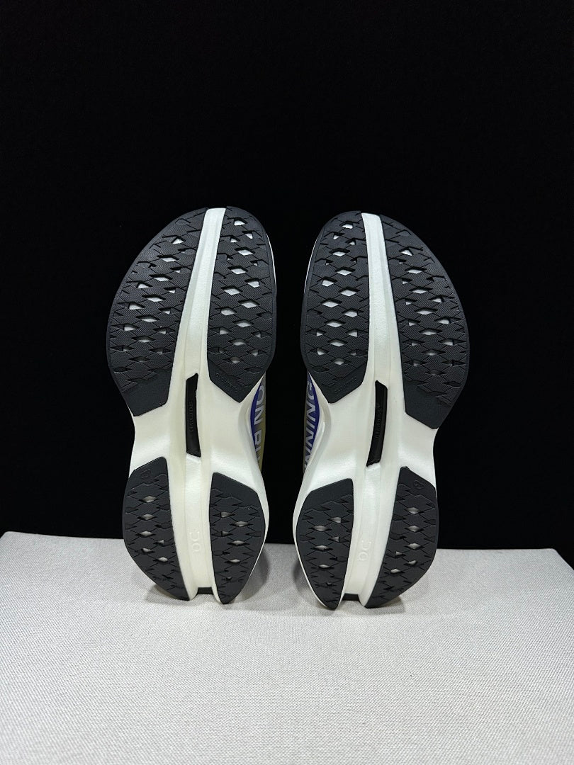 On Cloudboom Max Running Shoes, in White Yellow Purple - product image from the listing.