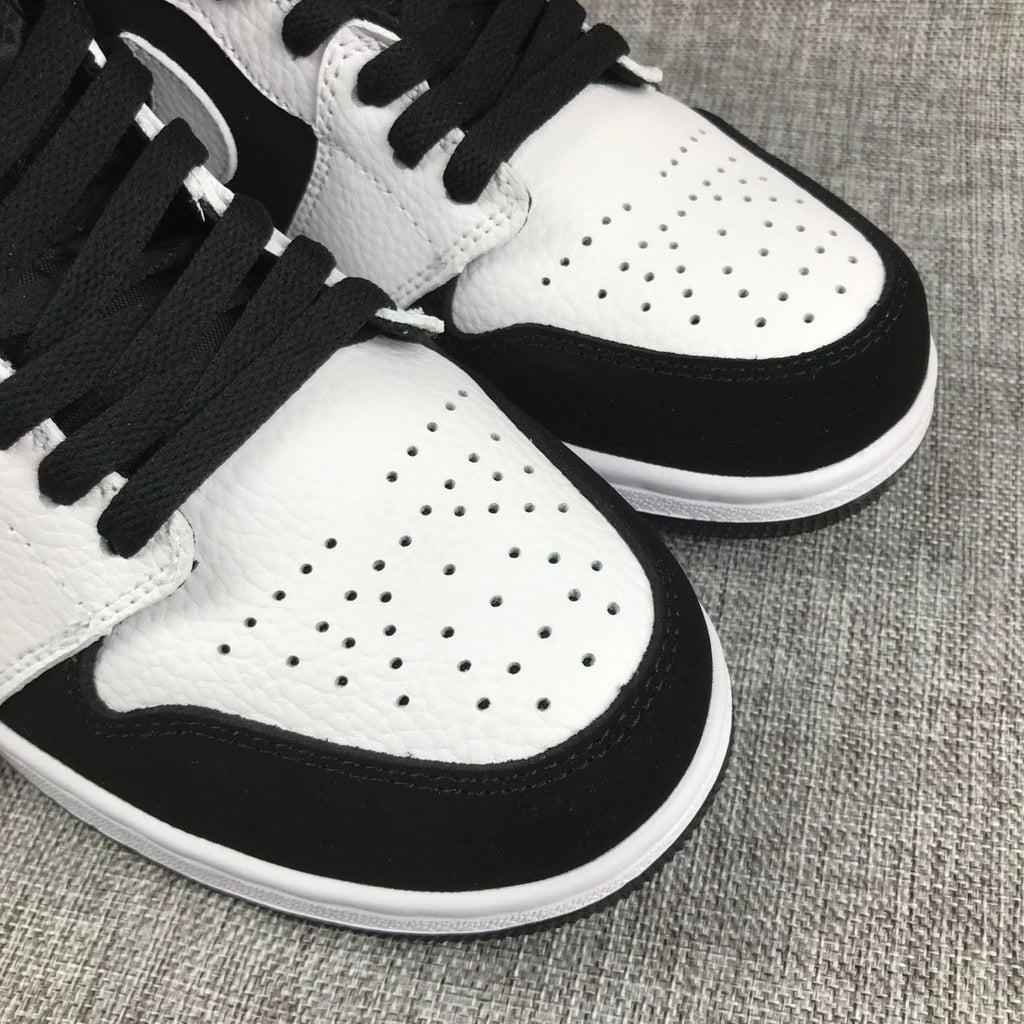 Air Jordan 1 High Sneakers in Black and White 554724-113 - product image from the listing.