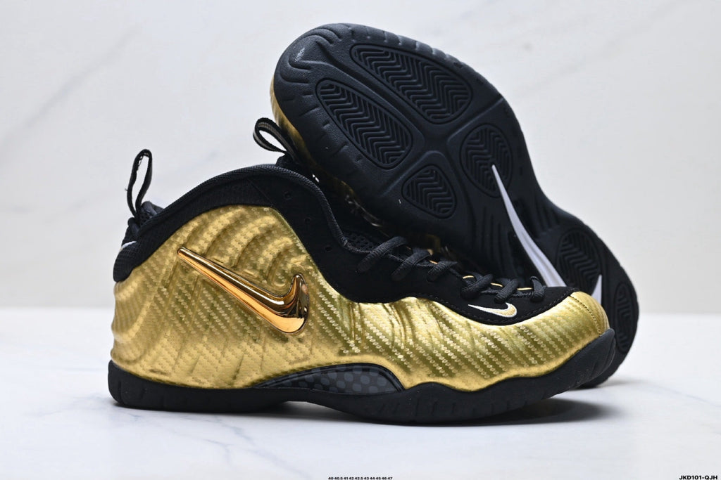 Nike Air Foamposite One Penny Hardaway Sneakers in Black Gold - product image from the listing.