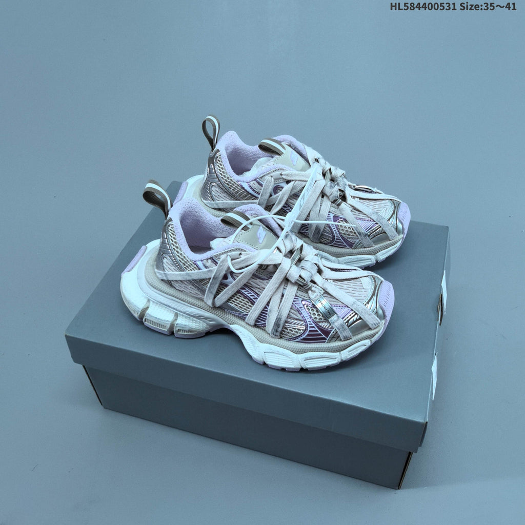 Silver and Grey Balenciaga 3XL Low-Top Sneakers - product image from the listing.
