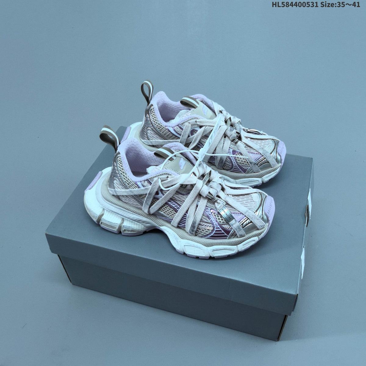 Silver and Grey Balenciaga 3XL Low-Top Sneakers - product image from the listing.