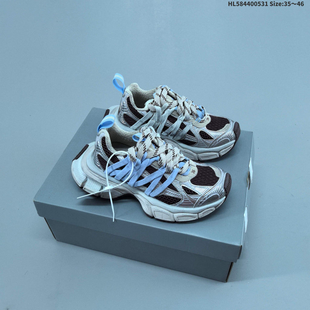 Silver and Grey Balenciaga 3XL Low-Top Sneakers - product image from the listing.
