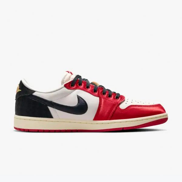 Air Jordan 1 Low OG x Trophy Room Sail and Varsity in Red - product image from the listing.